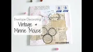 Envelope decorating: Vintage/Minnie Mouse Exploding Envelope swap | Snail Mail Video