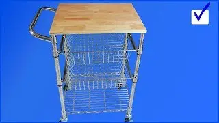 Kitchen Cart Clears Clutter: Amazonbasics Bar And Kitchen Cart With Basket Review