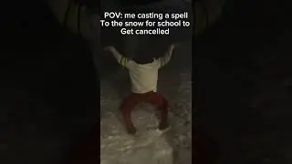 POV. Me casting a spell to the snow for school to be cancelled #funny #skit #fyp #viralvideo #shorts