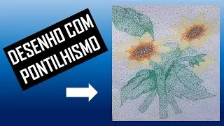 Desenho com Pontilhismo - Técnica em flores