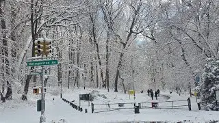 Queens NYC Snow Day Gravel Bike Ride, Kew Gardens- Richmond Hill- Woodhaven- Jamaica Ave GoPro MAX