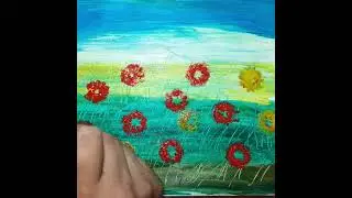Description of a field of flowers. Acrylic painting techniques #recommended #acrylic #flowers