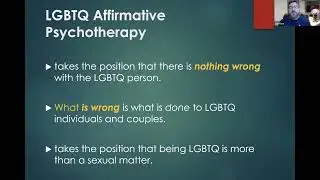 LGBTQ Affirmative Psychotherapy