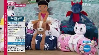 Warm   Cozy Huggable Friend and Throw Gift Set