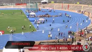 Javon Francis crush strong field wins Boys Class 1 400m - Youngster Goldsmith- ROAD TO CHAMPS 2014