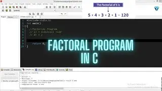 Factorial program in c language | C Programming Tutorial