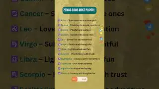 Zodiac Signs Most Playful #astrohoroscope #zodiacsign #astrologyfacts #zodiac #vedicastrology