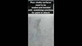 Stabilizing solution to bind friable or chalky surfaces.