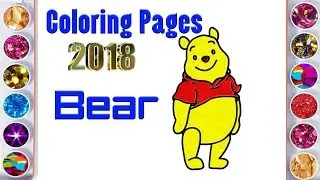 Coloring for Kids with Cartoon Bear - How to Draw Cartoon Bear - Coloring Pages For Kids To Print