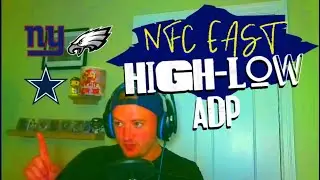 Fantasy Football 2021- NFC EAST High - Low ADP - Rough Draft Research