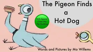 The pigeon finds a hot dog