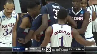 UConn vs. Kansas: Sterling Gibbs and-one