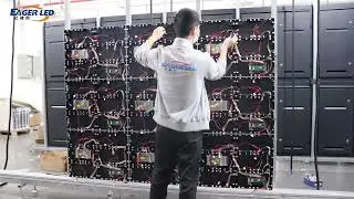 EagerLED Indoor 640x480mm Front Service LED Display Installation Process