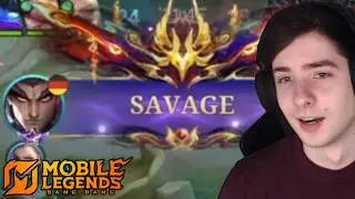 Мой первый SAVAGE Ю Чжун просто невероятен!! Бывший профессионал MOBA изучает Mobile Legends Bang...