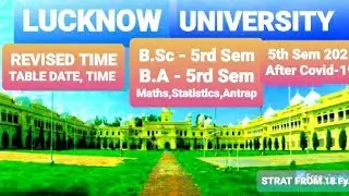 BSc Semester -5th. BA Sem- 5th ( Mathematics, Statistics, Anthropology) .REVISED TIME TABLE Dec 2021