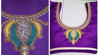  அதிக செலவு இல்லாத ஆரிஒர்க் #aariwork#simpleaariwork#design#model#bliusedesign#tailoring#aari#blouse