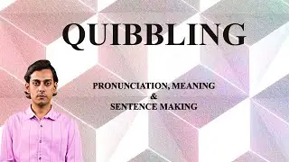 Quibbling - Meaning_&_Pronunciation_Word_World_Audio_Video_Dictionary