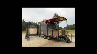 Custom axe throwing trailer designed and fabricated by First Light Custom Builders.