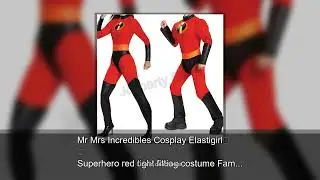 Mr Mrs Incredibles Cosplay Elastigirl Superhero red tight fitting costume Family Adult Kid Suit