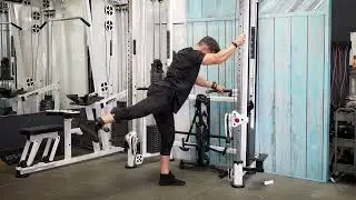 Step Over Cable Glute Medius Kickout