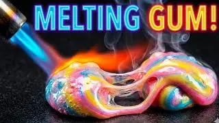 Melting Chewing Gum Close-Up 🔥 | Extreme Macro Heat Test