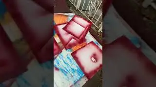 Follow Shklz spray red background for SHKLZ ARTFEST