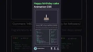 🎂❤️ Happy Birthday Cake Animation using HTML CSS #css #shorts