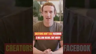 WHY 🤷🏻&zwj;♂️ TOP CREATORS DON&rsquo;T USE FACEBOOK | Mark Zuckerberg #facebookads #facebookmonetization