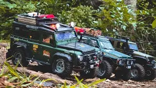 RC Crawlers Conquer Rocky Meadow Trail | Relaxing Cinematic Drive | Defender &sect; Patrol &sect; Wrangler 