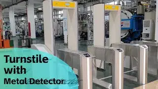 How does turnstile with walk through metal detector work?