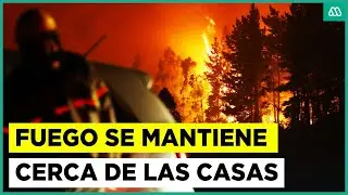 Vecinos se mantienen alerta: Fuego a 150 metros de viviendas en Tomé