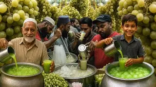 UNLIMITED GRAPE 🍇 JUICE MAKING | NON STOP ANGOOR KA SHARBAT | REFRESHING STREET DRINK OF PAKISTAN