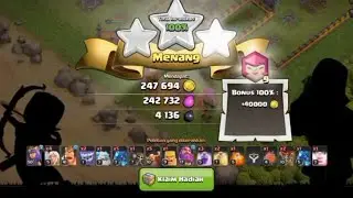 ATTACK MULTIPLAYER PAKE QUEEN WALK DRAGON ELEKTRO DI TH 12.||CLASH OF CLANS INDONESIA