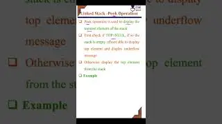 Peek Operation using Linked list #stackoperations #stack #csegurushorts #shortvideo #shorts #short