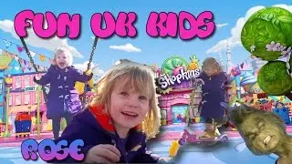 Fun UK Kid Rose-Valentina Takes Her Shopkins Scooter to the Park & Meets the Grinch!