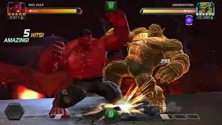 5 star red hulk vs uncollected abomination ONE SHOT (MCOC) marvel contest of champions