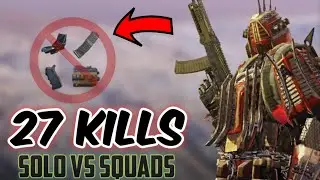 NO ATTACHMENTS CHALLENGE! 27 Kills | Solo vs Squads | Call of Duty Mobile Battle Royale
