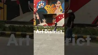 Discover the colorful charm of Lodhi Art District at Delhi, India #shorts #lodhiartdistrict #delhi