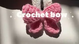 Crochet bow tutorial for beginners 🎀….#crochet #crochetbow #ytvideos 