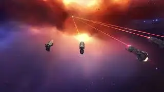 Homeworld Remastered: 1 Kushan destroyer VS 5 Ion beam frigates
