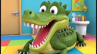 Dentist Crocodile Smiles Big 🐊😁 | Fun 3D Animated Nursery Rhyme for Kids & Toddlers