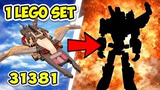 Tutorial:  Transformer Space Cruiser / Misfire  using LEGO  31381 Fierce Shark