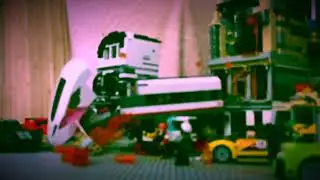 Lego Train Crash Lego City Modular Building multiple times