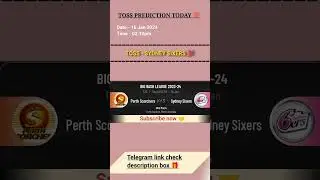 Perth scorchers vs Sydney sixers toss Prediction | Bbl 2023-24 | Toss Prediction today