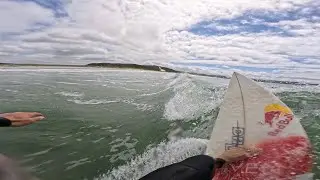 UNCROWDED DOWN SOUTH BEACH BREAK! RAW POV SURF!