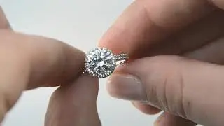 Halo Ring Design Up Close by Brillianteers.com