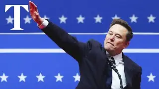 Elon Musk makes awkward salute on stage in Washington DC