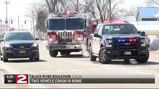 Black River Boulevard traffic slowed due to pickup truck, car crash