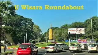 Driving Round Kandawgyi Lake, Yangon, Myanmar 🇲🇲 Pre COVID-19 in 4K