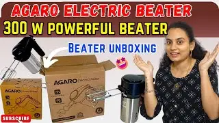 Most powerful beater unboxing n usage in telugu🤩Agaro 300 watts electric beater review😍Bestseller